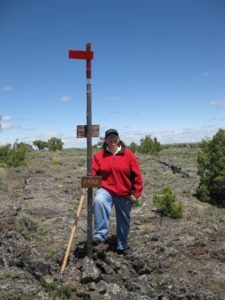 Doc Clark out doing field work in the Idaho lava fields